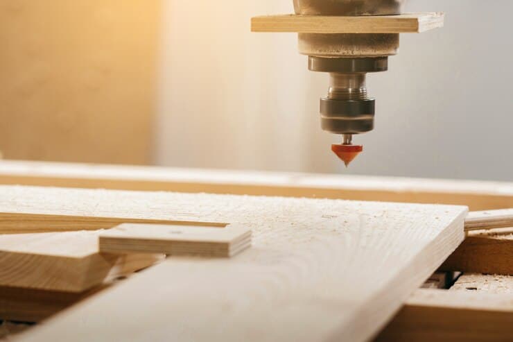 Peça em madeira com gravação em relevo feita em CNC Router pela Grava CNC